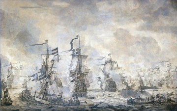 Warship Painting - Slag in de Sont Battle of the Sound November 8 1658 Willem van de Velde I 1665 Sea Warfare